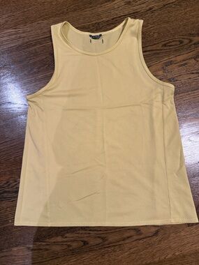 oiselle Light Yellow Mesh Athletic Tank